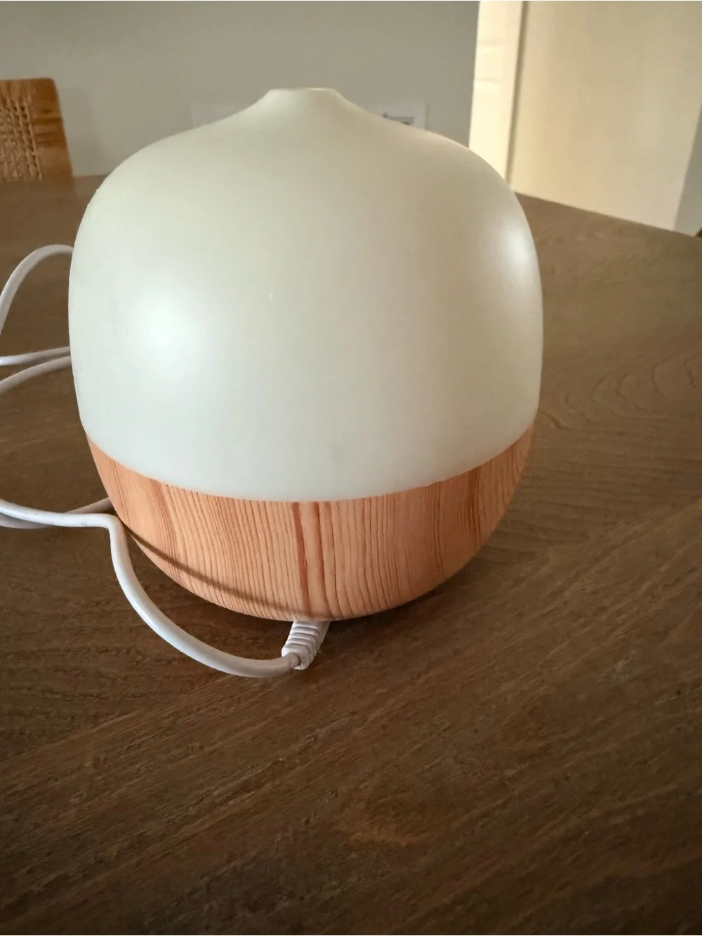 Wood Grain Ultrasonic Diffuser in Cream and Brown - Vitality Home